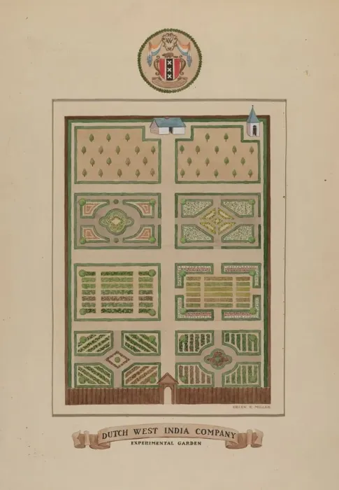 Framed Print : Dutch West India Company, c. 1936. Creator: Helen Miller Framed Print : Dutch West India Company, c. 1936. Creator: Helen Miller