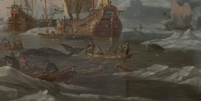 Framed Print : The Dutch Whaling Fleet, 1690 / 1700. Creator: Abraham Storck Framed Print : The Dutch Whaling Fleet, 1690 / 1700. Creator: Abraham Storck