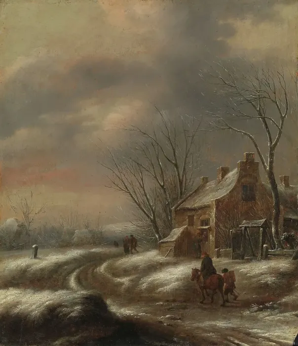 Framed Print : Dutch winter landscape, 17th century. Creator: Klaes Molenaer Framed Print : Dutch winter landscape, 17th century. Creator: Klaes Molenaer