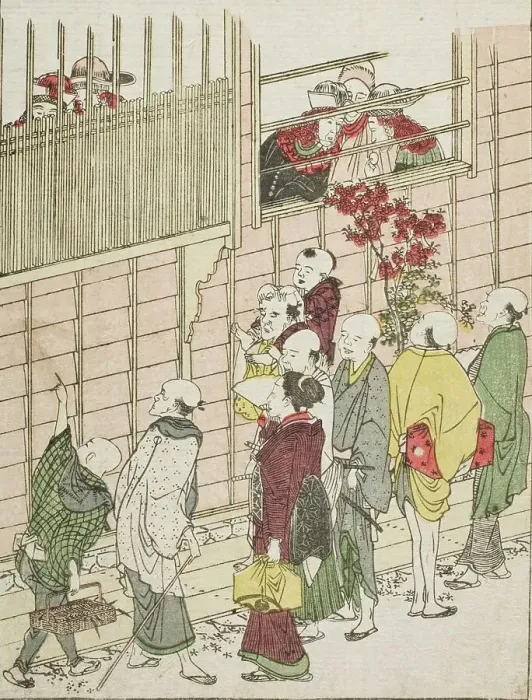 Framed Print : Dutchmen's Quarters, c1802. Creator: Hokusai Framed Print : Dutchmen's Quarters, c1802. Creator: Hokusai