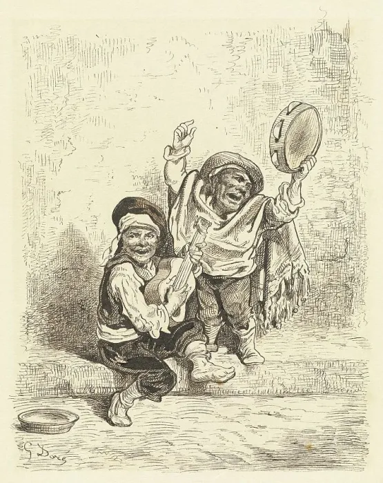 Framed Print : Dwarf Musicians of Granada, 1861 / 1862. Creator: Gustave Doré Framed Print : Dwarf Musicians of Granada, 1861 / 1862. Creator: Gustave Doré