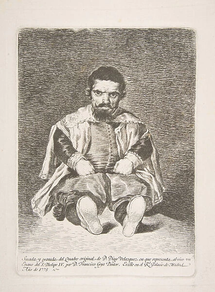 A dwarf (un enano) known as El Primo after Diego Velázquez, 1778