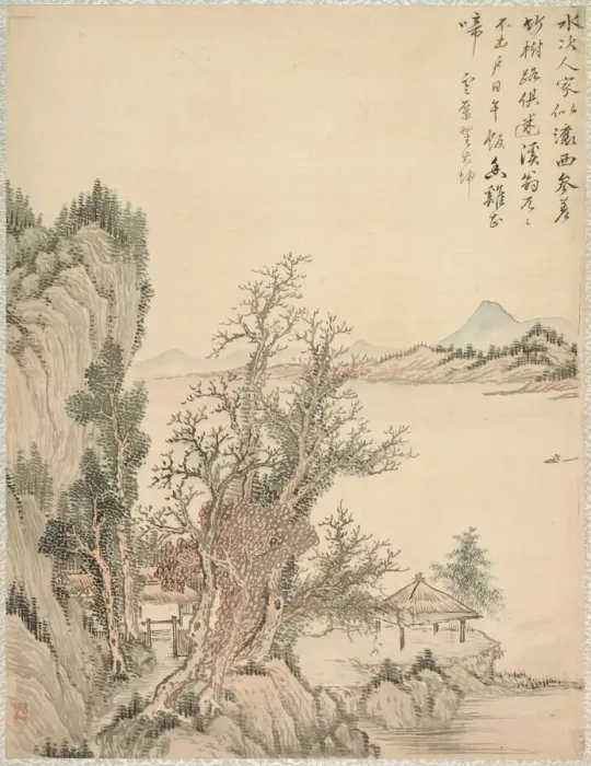 Framed Print : Dwelling by the Shore, 1847. Creator: Tsubaki Chinzan (Japanese, 1801-1854) Framed Print : Dwelling by the Shore, 1847. Creator: Tsubaki Chinzan (Japanese, 1801-1854)