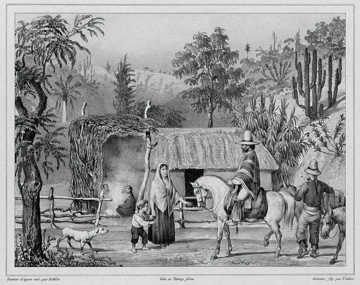 Framed Print : Dwelling at Valparaiso, Chile, 19th century. Creators: Friedrich Heinrich Kittlitz, Victor Adam, Godefroy Engelmann, Leon Jean-Baptiste Sabatier Framed Print : Dwelling at Valparaiso, Chile, 19th century. Creators: Friedrich Heinrich Kittlitz, Victor Adam, Godefroy Engelmann, Leon Jean-Baptiste Sabatier