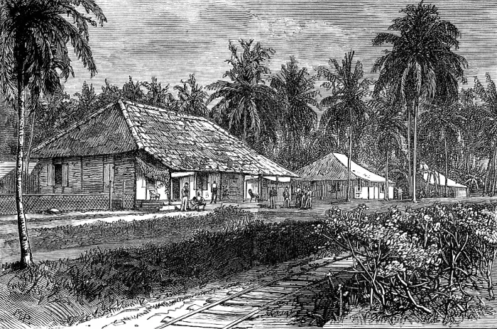 Framed Print : Dwellings of Europeans employed at the Stone Quarries of Merak, 1883. Creator: Unknown Framed Print : Dwellings of Europeans employed at the Stone Quarries of Merak, 1883. Creator: Unknown