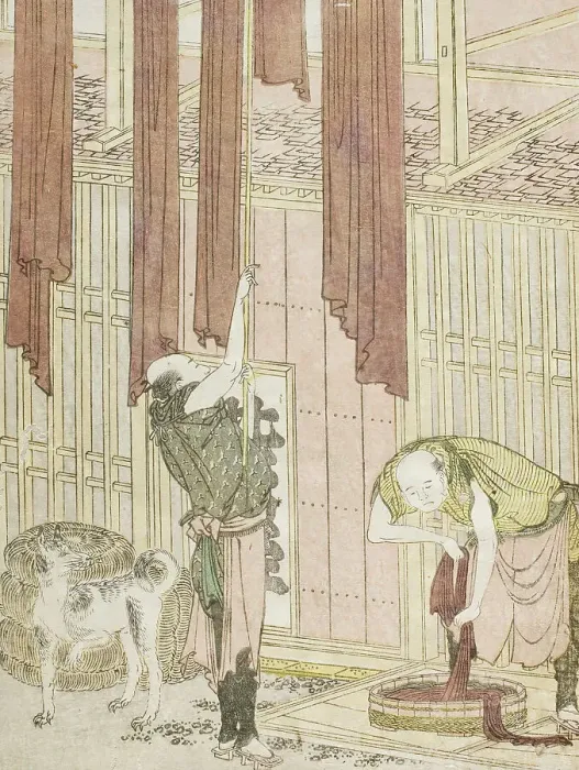 Framed Print : Dyers, c1802. Creator: Hokusai