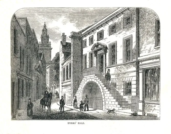 Framed Print : Dyers Hall, College Street, as Rebuilt 1857. Artist: Walter Thornbury Framed Print : Dyers Hall, College Street, as Rebuilt 1857. Artist: Walter Thornbury