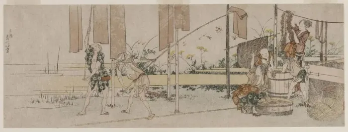 Framed Print : Dyers at Work, c. 1800. Creator: Katsushika Hokusai (Japanese, 1760-1849) Framed Print : Dyers at Work, c. 1800. Creator: Katsushika Hokusai (Japanese, 1760-1849)