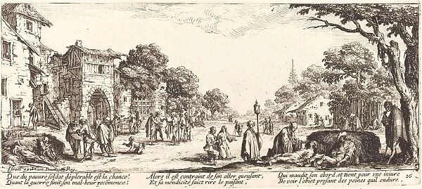 Dying Soldiers by the Roadside, c. 1633. Creator: Jacques Callot