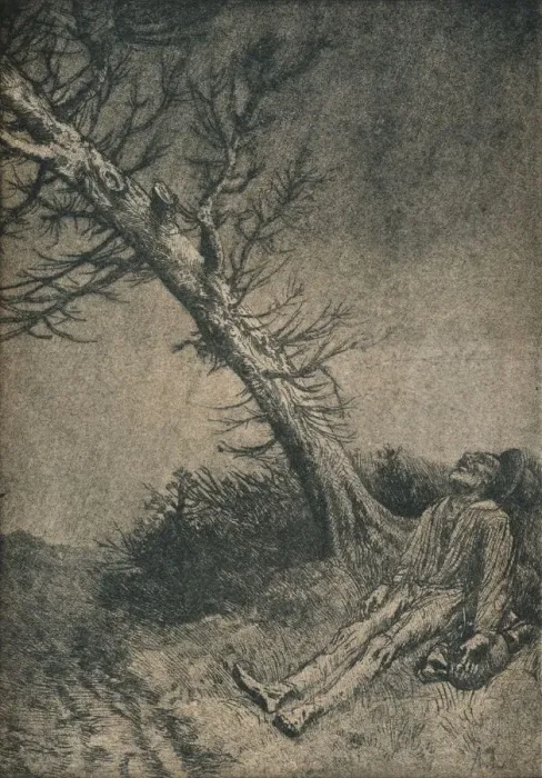 Framed Print : The Dying Vagabond, 1875. Artist: Alphonse Legros Framed Print : The Dying Vagabond, 1875. Artist: Alphonse Legros