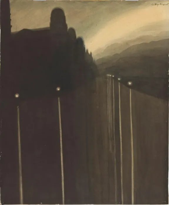 Framed Print : Dyke at Night, 1908. Creator: Spilliaert, Leon (1881-1946) Framed Print : Dyke at Night, 1908. Creator: Spilliaert, Leon (1881-1946)