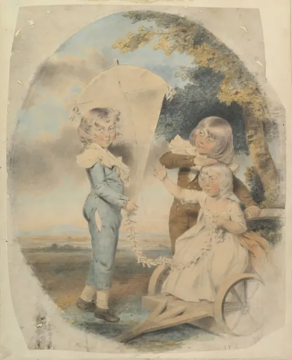 Framed Print : The Dyson Children, 1787. Creator: John Downman Framed Print : The Dyson Children, 1787. Creator: John Downman