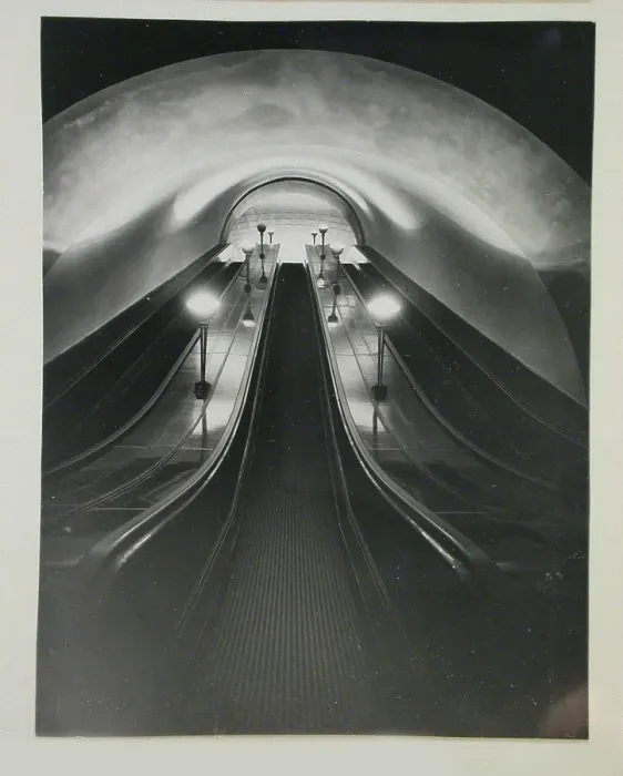 Framed Print : Dzerzhinskaya Moscow Metro station, Soviet Union, 1935. Creator: Hannes Meyer Framed Print : Dzerzhinskaya Moscow Metro station, Soviet Union, 1935. Creator: Hannes Meyer