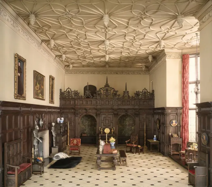 Framed Print : E-1: English Great Room of the Late Tudor Period, 1550-1603, United States, c. 1937 Framed Print : E-1: English Great Room of the Late Tudor Period, 1550-1603, United States, c. 1937