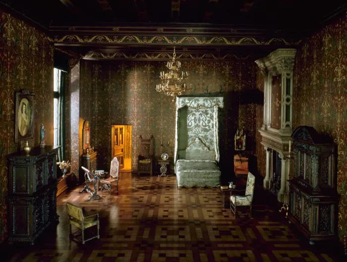 Framed Print : E-17: French Bedroom, Late 16th Century, United States, c. 1937 Framed Print : E-17: French Bedroom, Late 16th Century, United States, c. 1937