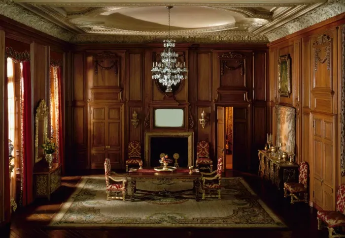 Framed Print : E-19: French Dining Room of the Louis XIV Period, 1660-1700, United States, c. 1937 Framed Print : E-19: French Dining Room of the Louis XIV Period, 1660-1700, United States, c. 1937