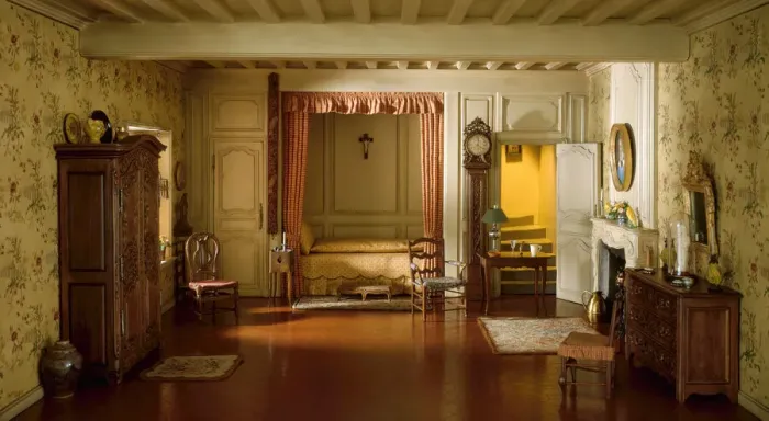 Framed Print : E-22: French Provincial Bedroom of the Louis XV Period, 18th Century, United States, c Framed Print : E-22: French Provincial Bedroom of the Louis XV Period, 18th Century, United States, c