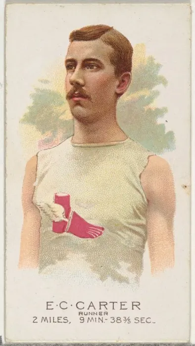 Framed Print : E. C. Carter, Runner, from Worlds Champions, Series 2 (N29) for Allen & Framed Print : E. C. Carter, Runner, from Worlds Champions, Series 2 (N29) for Allen &