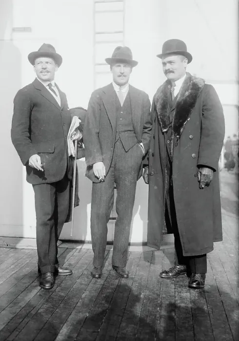 Framed Print : E. Cowdin, N. Prince, Wm. Thaw, between c1910 and c1915. Creator: Bain News Service Framed Print : E. Cowdin, N. Prince, Wm. Thaw, between c1910 and c1915. Creator: Bain News Service