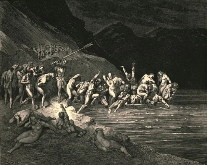 Framed Print : E en in like manner Adams evil brood, c1890. Creator: Gustave Doré Framed Print : E en in like manner Adams evil brood, c1890. Creator: Gustave Doré