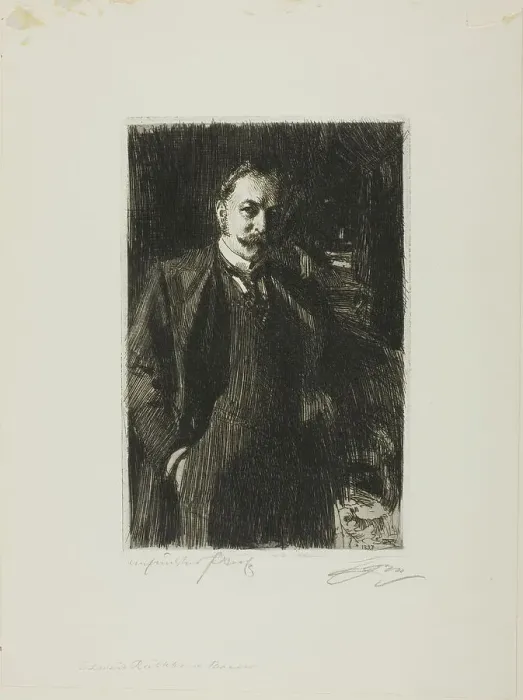 Framed Print : E. R. Bacon, 1897. Creator: Anders Leonard Zorn Framed Print : E. R. Bacon, 1897. Creator: Anders Leonard Zorn
