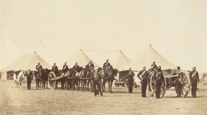 Framed Print : E. Troop Royal Horse Artillery, 1860, 1860. Creator: Unknown