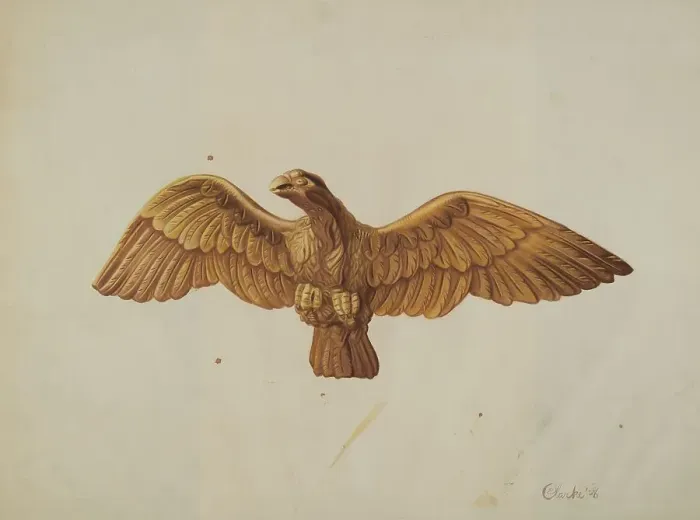 Framed Print : Eagle, 1938. Creator: Ethel Clarke Framed Print : Eagle, 1938. Creator: Ethel Clarke