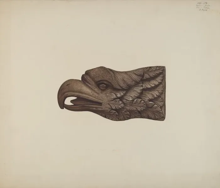 Framed Print : Eagle: Billethead, 1935 / 1942. Creator: Robert Pohle Framed Print : Eagle: Billethead, 1935 / 1942. Creator: Robert Pohle