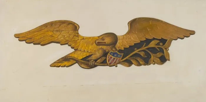 Framed Print : Eagle, c. 1936. Creator: Joseph Goldberg Framed Print : Eagle, c. 1936. Creator: Joseph Goldberg