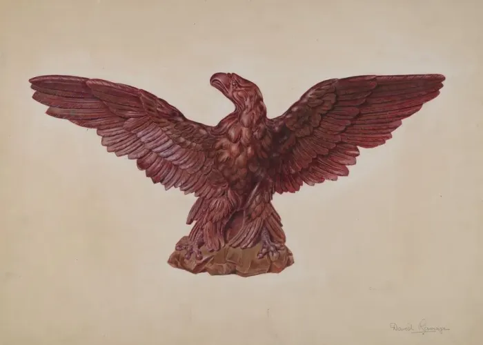Framed Print : Eagle, c. 1937. Creator: David Ramage Framed Print : Eagle, c. 1937. Creator: David Ramage