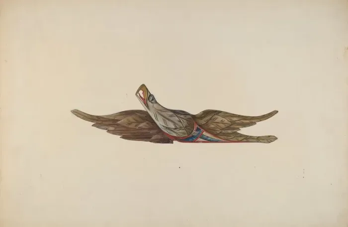 Framed Print : Eagle, c. 1938. Creator: Helen E. Gilman Framed Print : Eagle, c. 1938. Creator: Helen E. Gilman