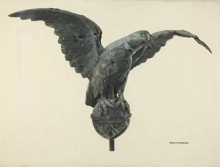 Framed Print : Eagle, c. 1939. Creator: Chris Makrenos Framed Print : Eagle, c. 1939. Creator: Chris Makrenos