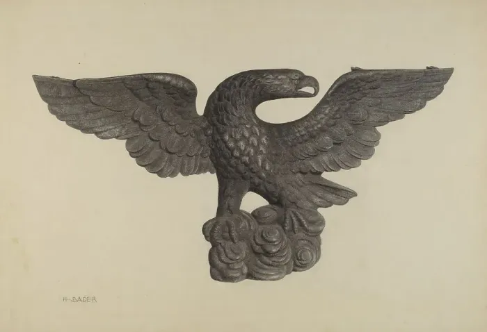 Framed Print : Eagle, c. 1939. Creator: Herman Bader Framed Print : Eagle, c. 1939. Creator: Herman Bader