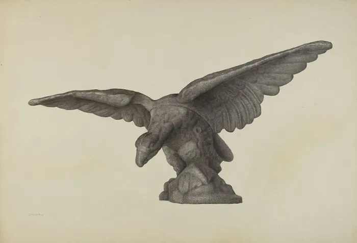 Framed Print : Eagle, c. 1940. Creator: Milton Grubstein Framed Print : Eagle, c. 1940. Creator: Milton Grubstein