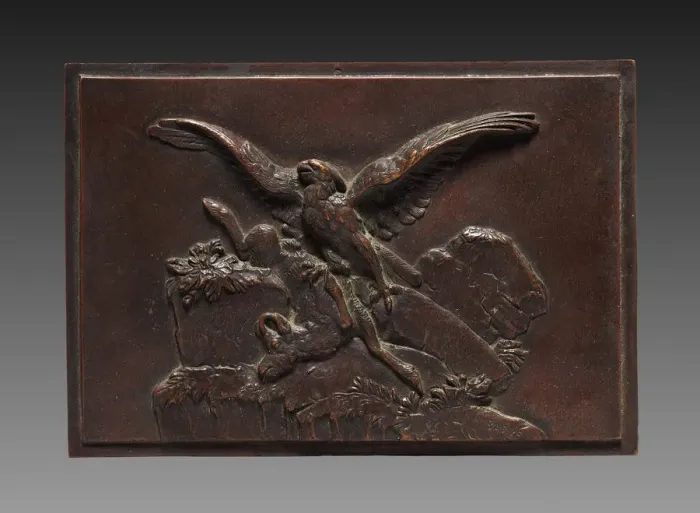 Framed Print : Eagle with Chamois, c. 1830 - 1875. Creator: Antoine-Louis Barye (French, 1796-1875) Framed Print : Eagle with Chamois, c. 1830 - 1875. Creator: Antoine-Louis Barye (French, 1796-1875)