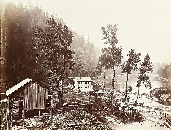 Eagle Creek, Columbia River, 1867. Creator: Carleton Emmons Watkins