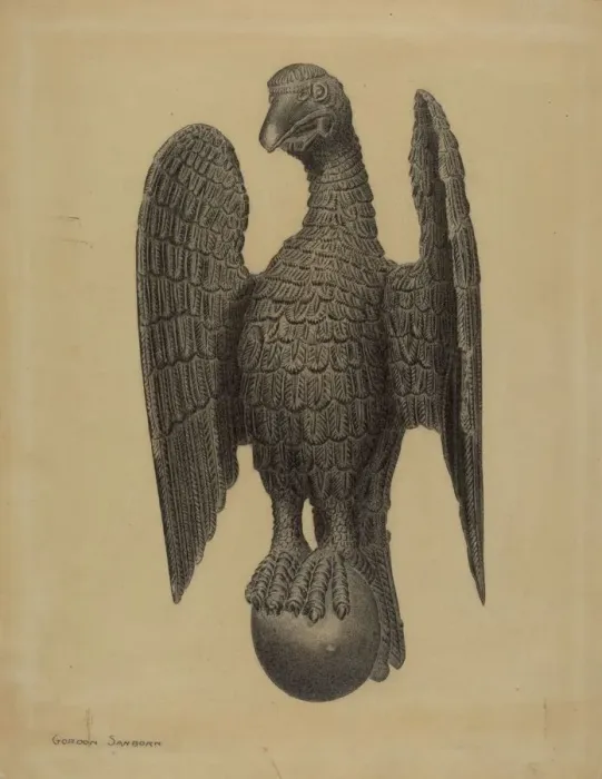 Framed Print : Eagle Figure, c. 1937. Creator: Gordon Sanborn Framed Print : Eagle Figure, c. 1937. Creator: Gordon Sanborn
