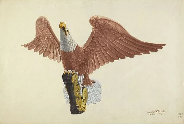 Eagle Figurehead, 1935 / 1942. Creator: F. W. Powell