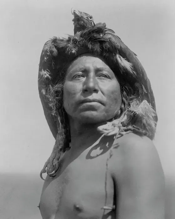 Framed Print : The Eagle Medicine-Man-Apsaroke, c1908. Creator: Edward Sheriff Curtis Framed Print : The Eagle Medicine-Man-Apsaroke, c1908. Creator: Edward Sheriff Curtis