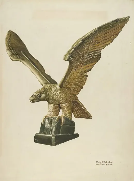 Framed Print : Eagle: Pilot House Ornament, c. 1938. Creator: Molly Bodenstein Framed Print : Eagle: Pilot House Ornament, c. 1938. Creator: Molly Bodenstein