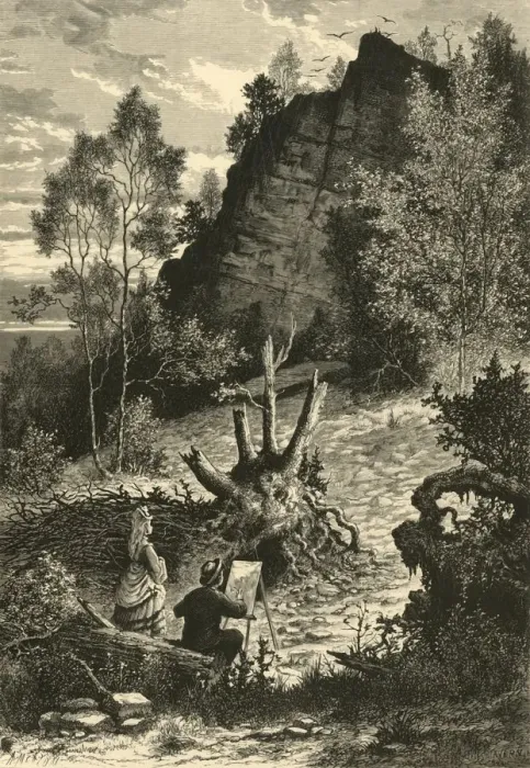 Framed Print : Eagle Rock, Orange, 1874. Creator: A. Measom Framed Print : Eagle Rock, Orange, 1874. Creator: A. Measom
