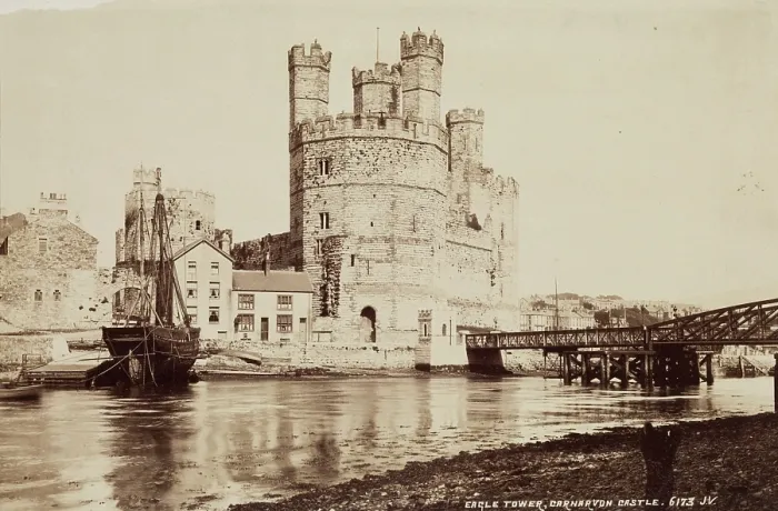 Framed Print : Eagle Tower, Caernarvon Castle, between 1870 and 1880. Creator: James Valentine Framed Print : Eagle Tower, Caernarvon Castle, between 1870 and 1880. Creator: James Valentine
