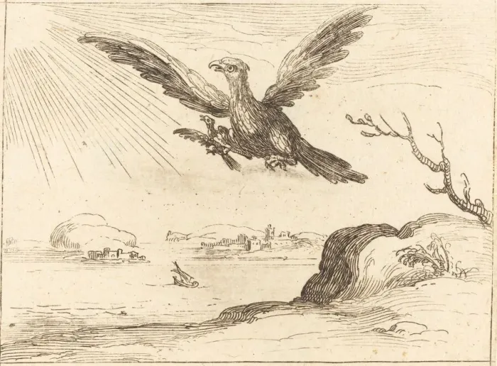 Framed Print : Eagle and Young. Creator: Jacques Callot Framed Print : Eagle and Young. Creator: Jacques Callot