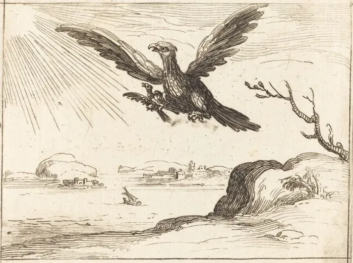 Framed Print : Eagle and Young. Creator: Jacques Callot Framed Print : Eagle and Young. Creator: Jacques Callot