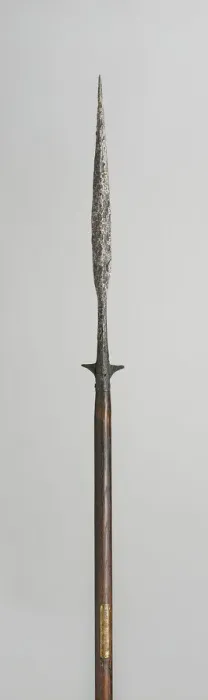 Framed Print : Eared Spear, Switzerland, 10th / 11th century, possibly 13th / 14th century. Creator: Unknown Framed Print : Eared Spear, Switzerland, 10th / 11th century, possibly 13th / 14th century. Creator: Unknown