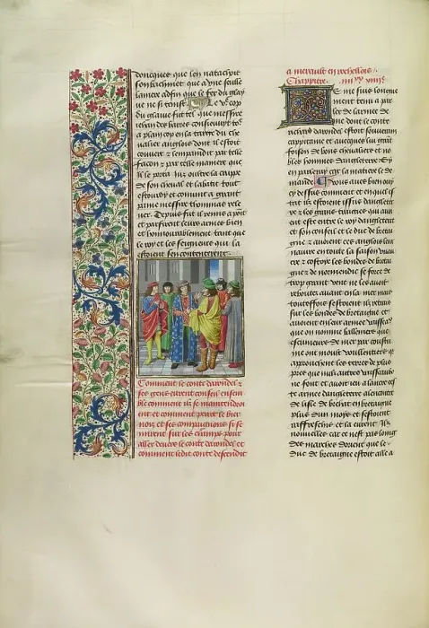 Framed Print : The Earl of Arundel Preparing for the Landing in Bretagne, c1380s; (c1480-1483.) Creator: Unknown Framed Print : The Earl of Arundel Preparing for the Landing in Bretagne, c1380s; (c1480-1483.) Creator: Unknown