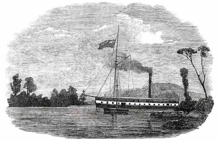 Framed Print : The Earl Cathcart Steamer aground among the Islands of the River St. Lawrence, 1850. Creator: Unknown. The Earl Cathcart Steamer aground among the Islands of the River St. Lawrence, 1850. Creator: Unknown Framed Print : The Earl Cathcart Steamer aground among the Islands of the River St. Lawrence, 1850. Creator: Unknown. The Earl Cathcart Steamer aground among the Islands of the River St. Lawrence, 1850. Creator: Unknown