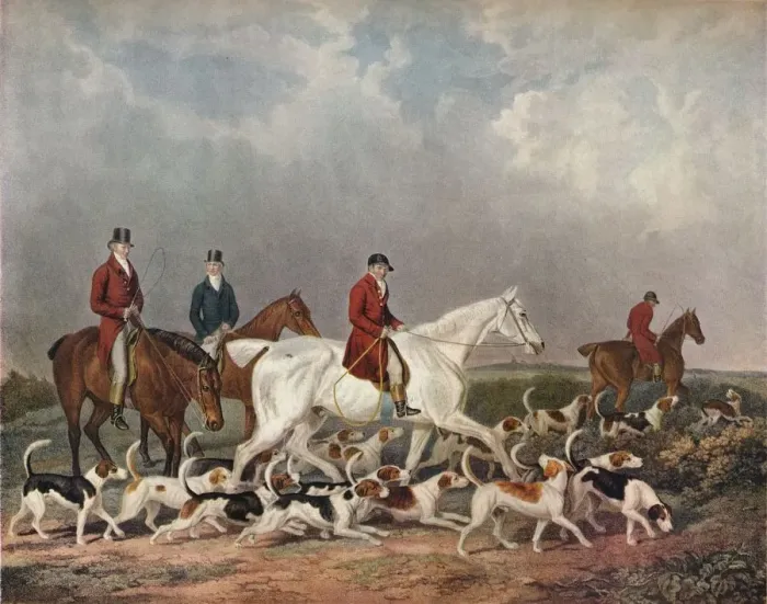 Framed Print : The Earl of Derbys Stag Hounds, c1823. Artist: Richard Woodman Framed Print : The Earl of Derbys Stag Hounds, c1823. Artist: Richard Woodman