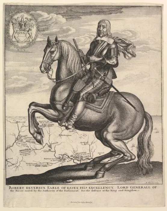 Framed Print : Earl of Essex on Horseback, 1643. Creator: Wenceslaus Hollar Framed Print : Earl of Essex on Horseback, 1643. Creator: Wenceslaus Hollar
