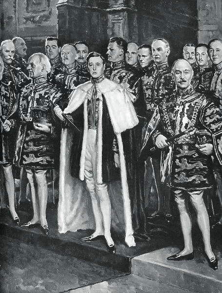 The Earl Marshal, heralds, and other officers of arms, coronation of George VI, 12 May 1937. Artist: W Smithson Broadhead